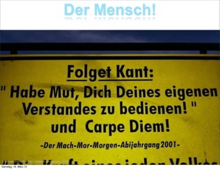 Der Mensch!




© Michael Ehlers Training – Hallstadt (bei Bamberg) 2007

Samstag, 16. März 13
 