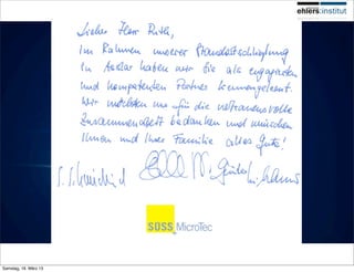 Samstag, 16. März 13
 