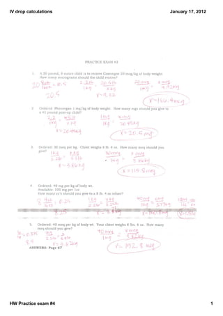 IV drop calculations   January 17, 2012




HW Practice exam #4                       1
 