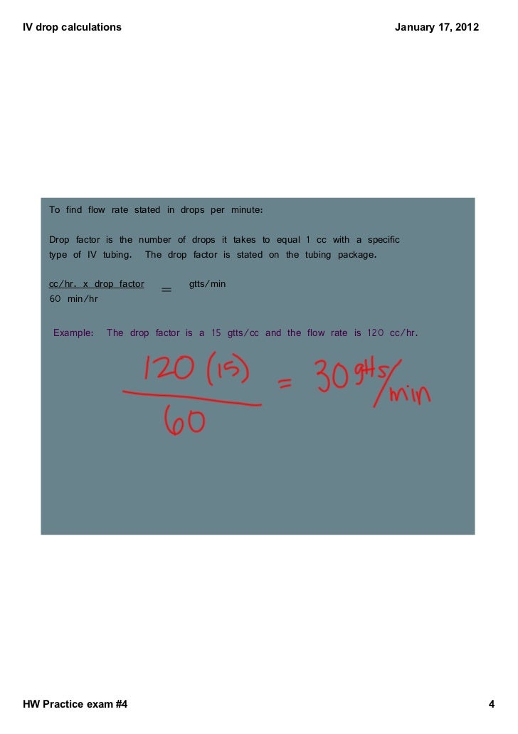 Iv drop calculations