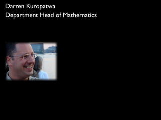 Darren Kuropatwa
Department Head of Mathematics
 