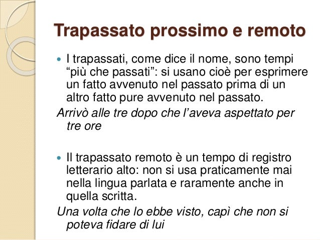 I verbi 1