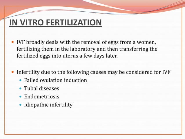 In Vitro Fertilization PPT