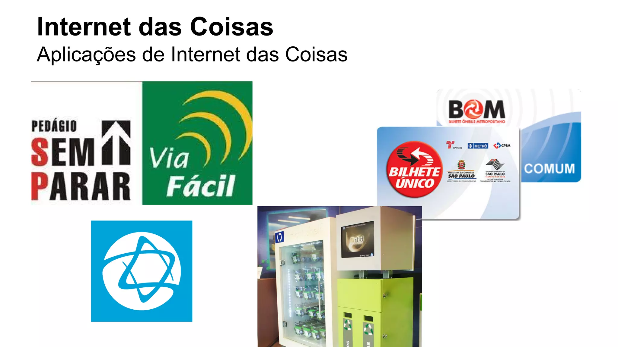 Internet das Coisas 
Aplicações de Internet das Coisas 
 