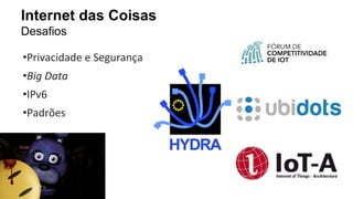 Internet das Coisas 
Desafios 
• 
• 
• 
• 
 