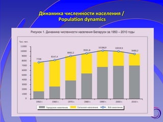 Динамика численности населения /
Population dynamics
 