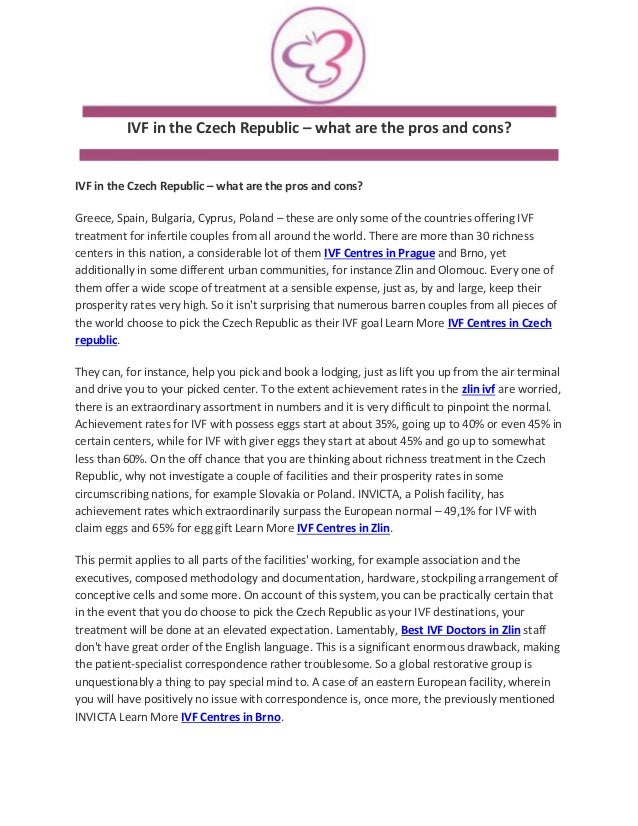 Ivf In The Czech Republic What Are The Pros And Cons