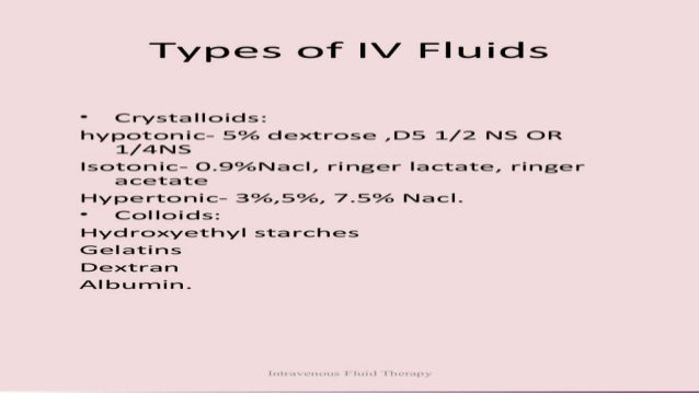 Iv Fluid For Nursing Staff