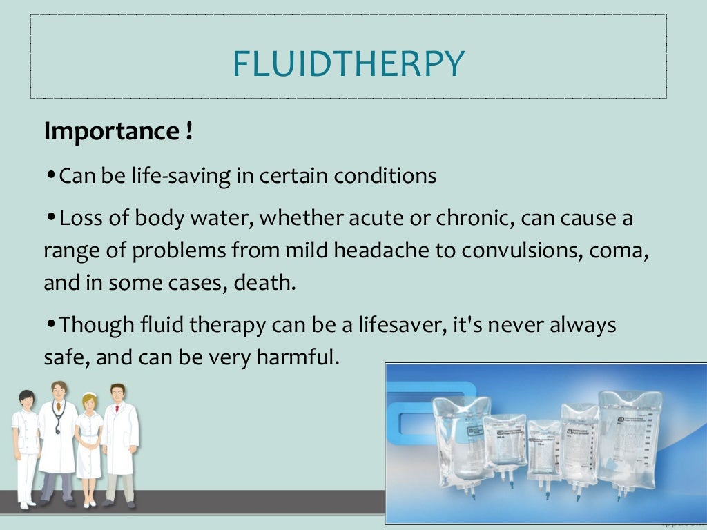 Iv fluid therapy (types, indications, doses calculation)