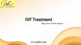 IVF Treatment
www.giftivf.com
Hope grows, miracles happen
 