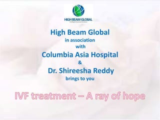 High Beam Global
      in association
           with
Columbia Asia Hospital
            &
 Dr. Shireesha Reddy
      brings to you
 