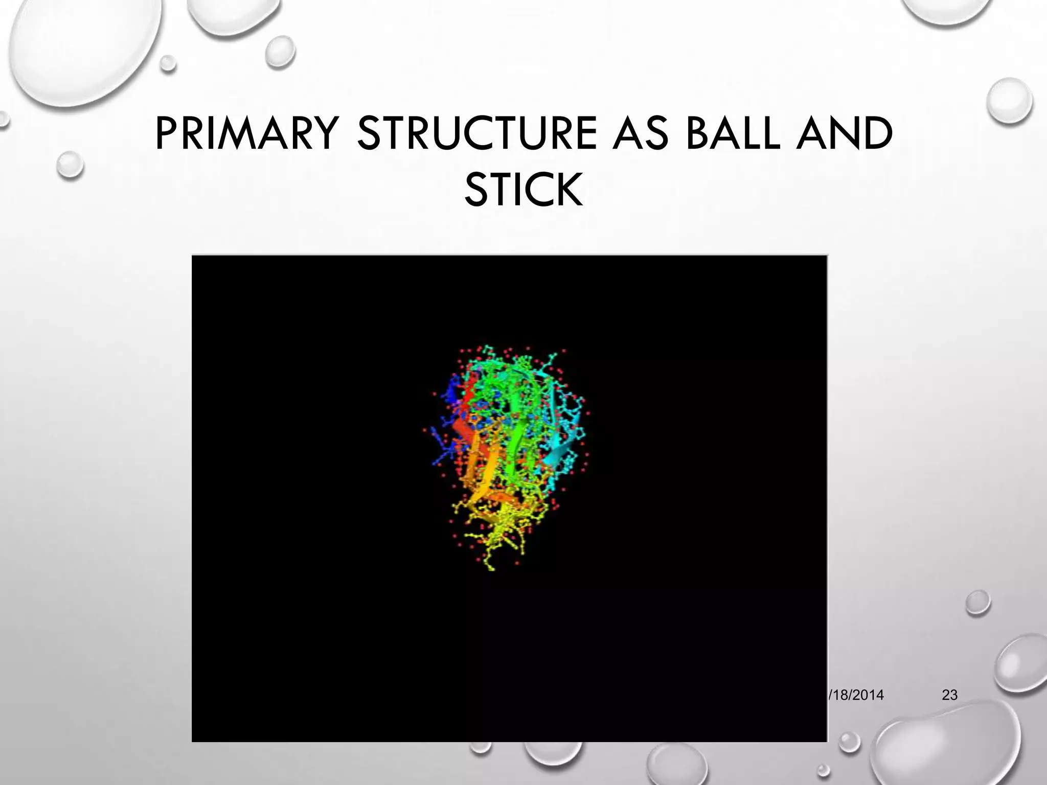 PRIMARY STRUCTURE AS BALL AND
STICK
4/18/2014 23
 