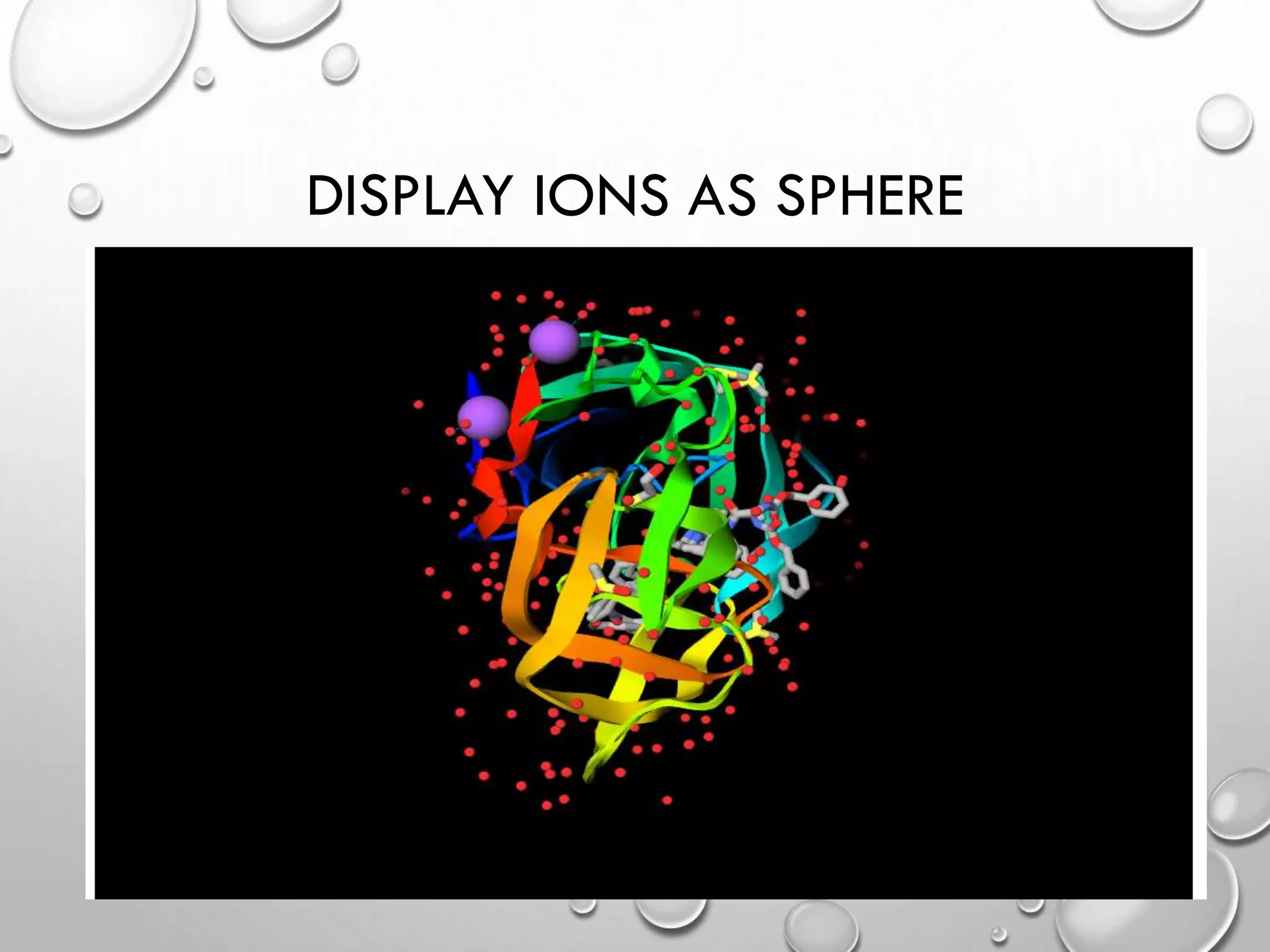 DISPLAY IONS AS SPHERE
4/18/2014Free template from www.brainybetty.com 24
 