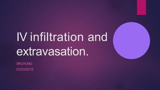 IV infiltration and
extravasation.
SRCHUNG
03/03/2018
 