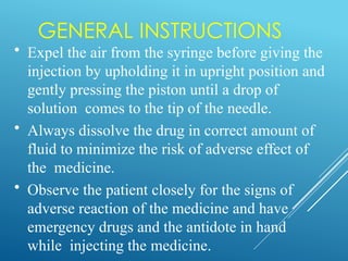 intravenous imjection administration for bsc nursing | PPTX