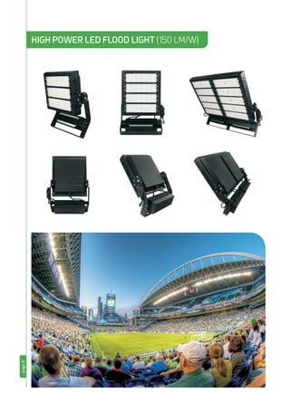 page8
HIGH POWER LED FLOOD LIGHT (150 LM/W)
 