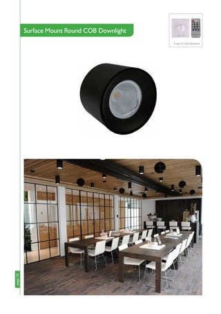 page70
Surface Mount Round COB Downlight
page70
Triac/ 0-10V Dimmer
 