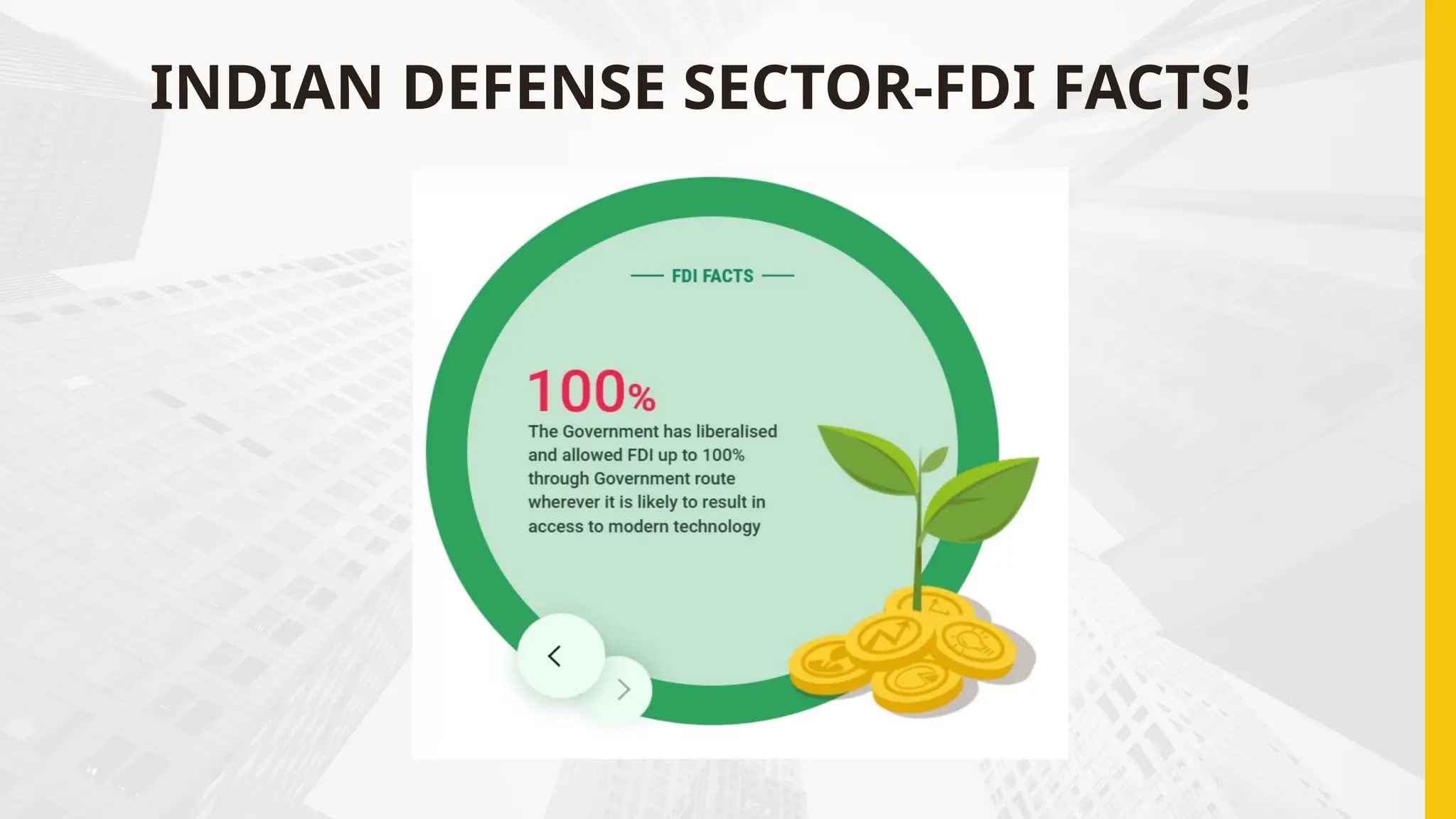 INDIAN DEFENSE SECTOR-FDI FACTS!
 