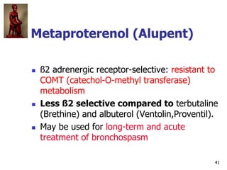 ANS Pharmacology- Adrenergic Drugs | PDF
