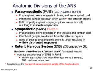 ANS Pharmacology -Intro to the Autonomic Nervous System