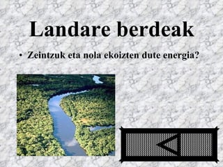 Landare berdeak Zeintzuk eta nola ekoizten dute energia? 