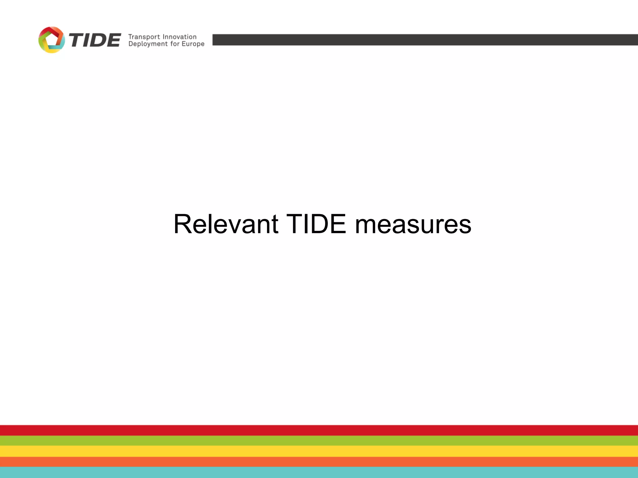 Relevant TIDE measures
 