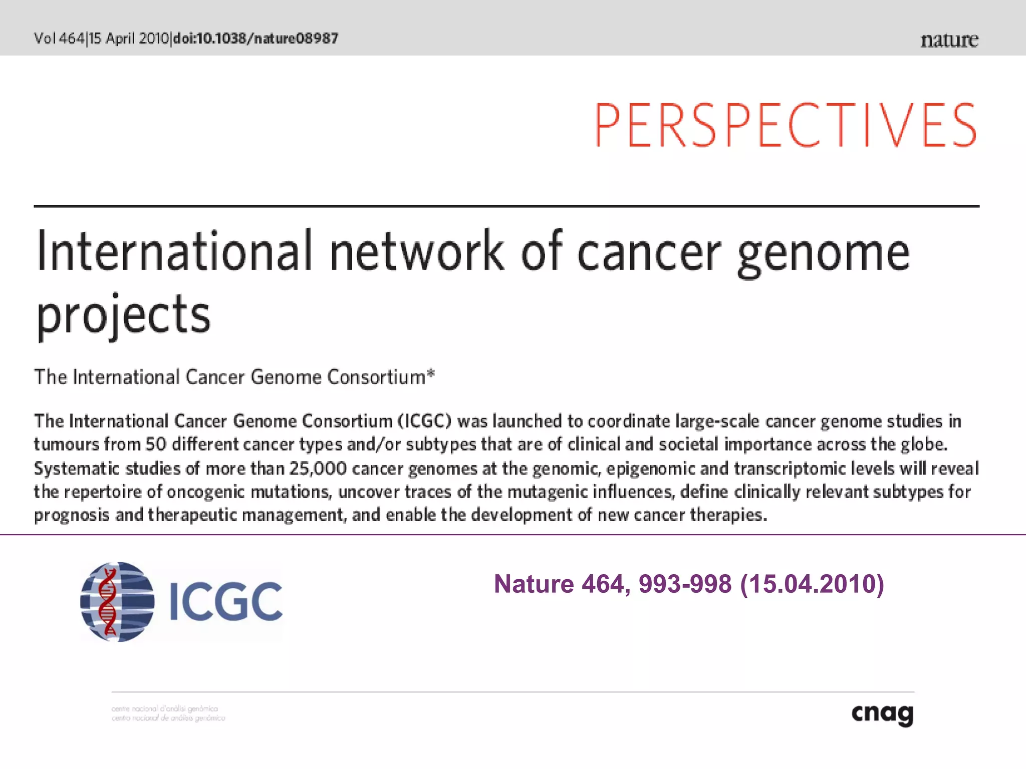 Nature 464, 993-998 (15.04.2010)