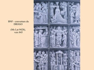BNF - couverture du DROGO  (Ms Lat 9428),  vers 845 