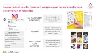 La oportunidad para las marcas en Instagram pasa por crear perfiles que
se conviertan en referentes
LAS MARCAS SON
IMPORTA...