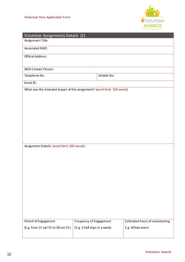 volunteering application form under fontanacountryinn com
