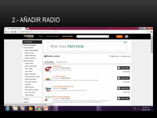 2.- AÑADIR RADIO 
 