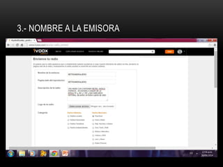 3.- NOMBRE A LA EMISORA 
 