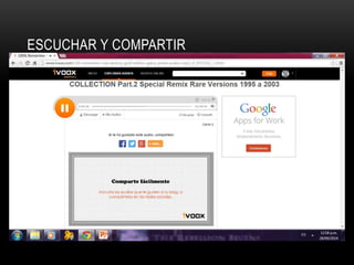 ESCUCHAR Y COMPARTIR 
 