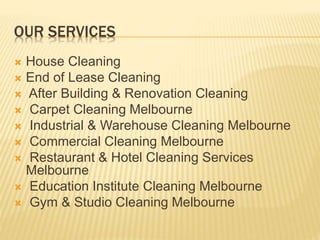 Ivory cleaning services melbourne | PPT