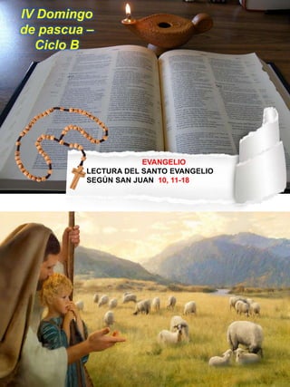 EVANGELIO
LECTURA DEL SANTO EVANGELIO
SEGÚN SAN JUAN 10, 11-18
IV Domingo
de pascua –
Ciclo B
 