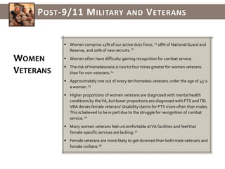 50% of eligible GWOT veterans have obtained VA healthcare.6 Post-9/11 Military and VeteransThe National Guard has been transformed into an operational force to be frequently deployed; this represents a shift away from its traditional role as a force primarily designed for infrequent federal use against a large nation-state. 7