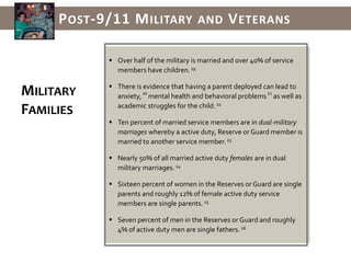 Roughly 30% of all service members who have served in areas in support of the wars in Iraq and Afghanistan are Guard and Reservists, 8 and 20% of service members currently deployed are National Guard and Reservists. 9