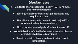 Biers Block Risks Intravenous Regional Anaesthesia (Bier Block) | PDF