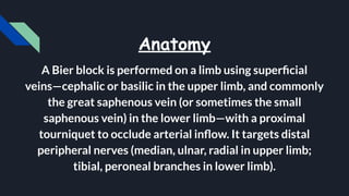 Intravenous Regional Anaesthesia (Bier Block) | PDF