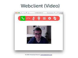 © 2016 Interactive Powers | www.ivrpowers.com
Webclient (Video)
webphone.ivrpowers.com
 