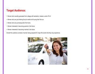 Ask a women ran association or club if State Farm can speak  for one day                                                                          Duration<br /> Various days throughout the week with female agents at different locations <br />-146050163195Educate women how to buy insurance