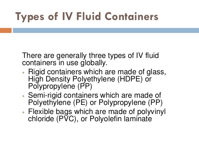 iv fluid types