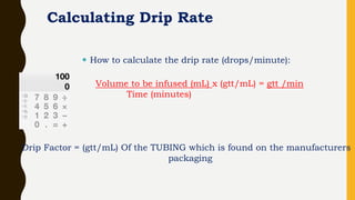 Drip Rate Math Iv therapy training | PDF