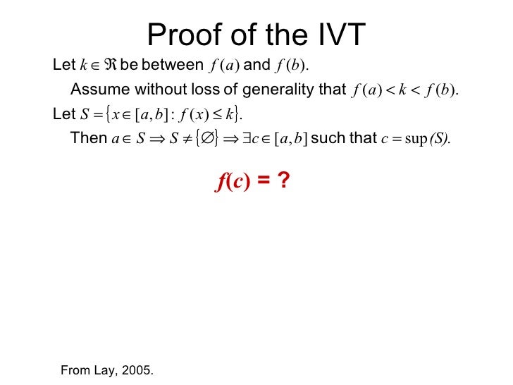 Intermediate Value Theorem