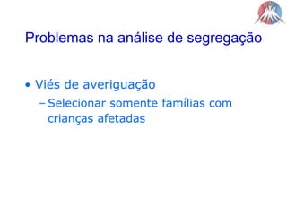 Problemas na análise de segregaçãoViés de averiguaçãoSelecionar somente famílias com crianças afetadas