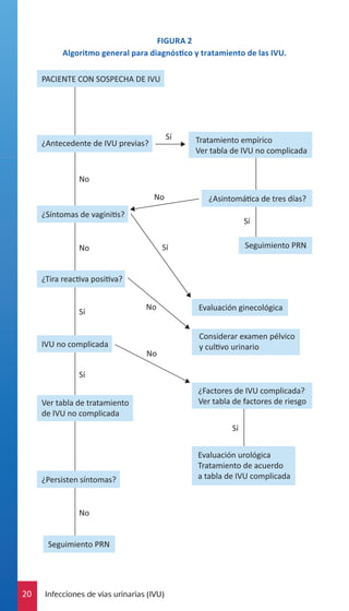 FIGURA 2
Algoritmo general para diagnóstico y tratamiento de las IVU.

20

Infecciones de vías urinarias (IVU)

 