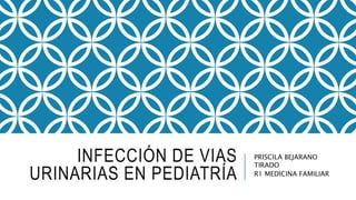 INFECCIÓN DE VIAS
URINARIAS EN PEDIATRÍA
PRISCILA BEJARANO
TIRADO
R1 MEDICINA FAMILIAR
 
