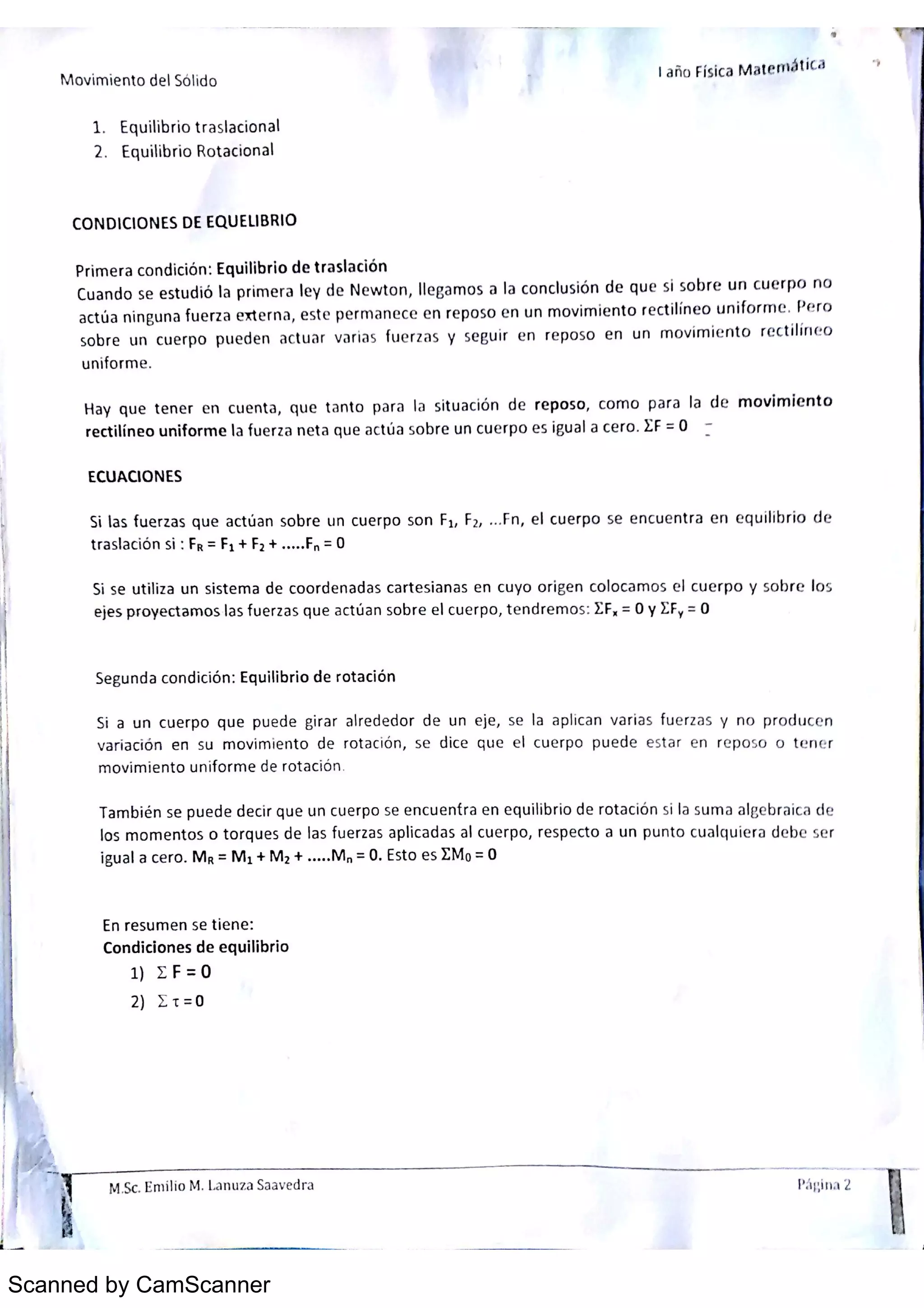 IV Unidad Estática del Cuerpo Rigido - Movimiento del Sólido | PDF