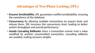 DBMS Protocols, time sharing, two phase locking, validation | PPTX