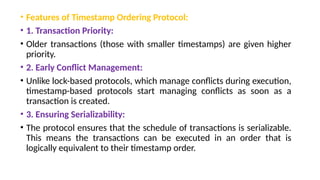 DBMS Protocols, time sharing, two phase locking, validation | PPTX